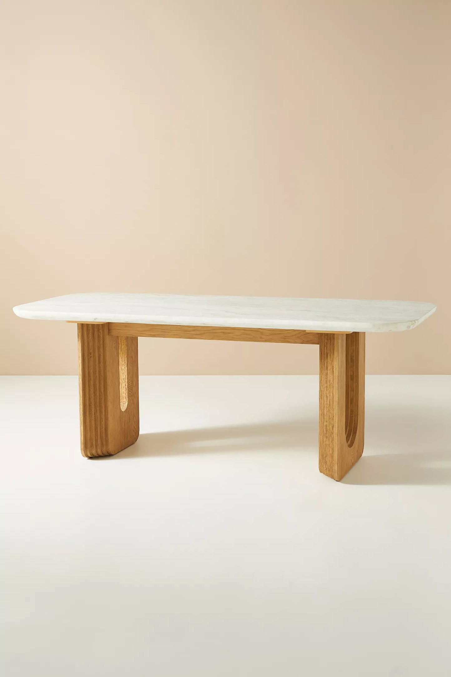 Cayden OAK Marble Dining Set