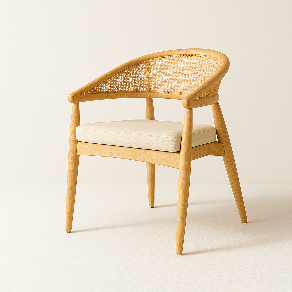 Modern Cane Armchair
